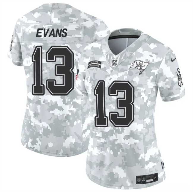 Womens Tampa Bay Buccaneers #13 Mike Evans 2024 F.U.S.E Arctic Camo Salute To Service Limited Stitched Jersey Dzhi